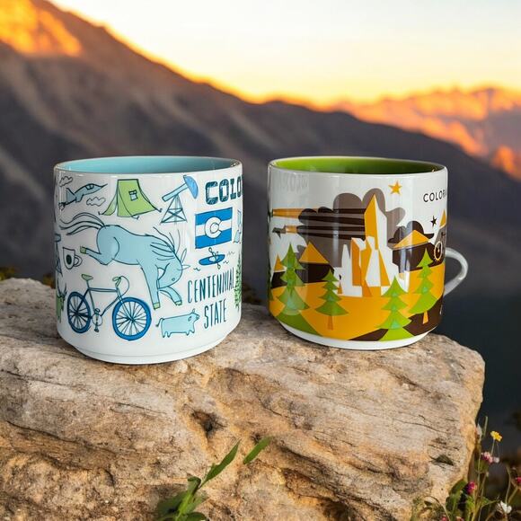 Starbucks COLORADO Coffee Mugs Been There Series And You Are Here EUC - Picture 3 of 8